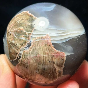 TOP 191G Natural Colorful Football Agate Sphere Ball Crystal Stone Healing L6853 - Picture 1 of 10