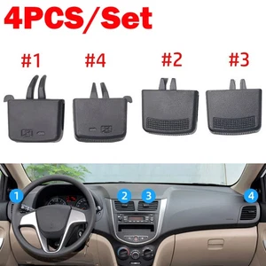 4PCS/Set Car Air Conditioner Vent Center Dash A/C Outlet Clips For Hyundai 10-16 - Foto 1 di 23