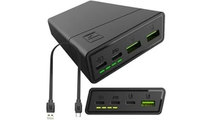 POWERBANK Green Cell PowerPlay20S 20000mAh PD 22,5W QC 3.0 3x USB-C CZARNY - Zdjęcie 1 z 1