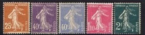 FRANCE STAMP YVERT N° 235 / 239 " SERIE SEMEUSE 5 TIMBRES " NEUFS xx TTB - Picture 1 of 1
