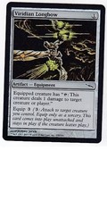 MTG 4X FOIL MIRRODIN VIRIDIAN LONGBOW NM/M MAGIC THE GATHERING ARTIFACT COMMON