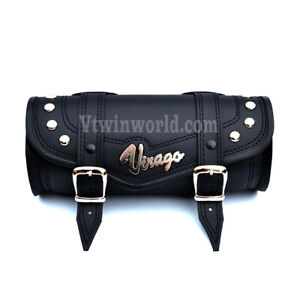 S) Yamaha VIRAGO Leather Pouch Tool Roll Bag XV125 250 xv700 xv750, 1000, xv1100