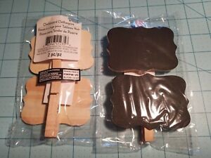 MSPCI Brand: Small Wooden Chalkboard Clothespin Signs, 4 Total Signs, Brand New