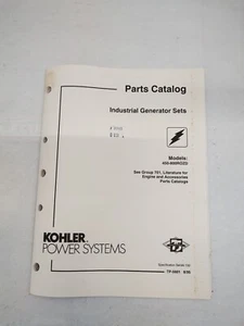 Kohler Industrial Generator Sets Models 450-800ROZD Parts Catalog TP-5601 8/95 - Picture 1 of 4