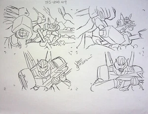 Transformers: Prime 2010 JEFF JOHNSON SIGNED Hand Drawn Storyboard Pencil  - Picture 1 of 2