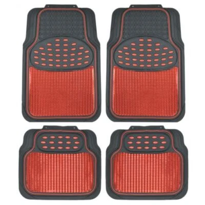 Alfombrillas BDK 2 Tonos Negro y Rojo para Coches - Alfombrillas Coche Acabado Superior Metálico para... Foto 1 de 4