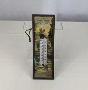 VTG Advertising Thermometer Woodsfield Ice and Creamery Company Barnesville Ohio - Picture 1 of 12
