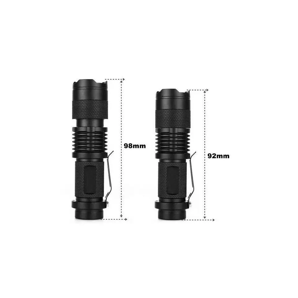 SK68  300LM Led 5W Single Mode Mini Zoomable 14500 AA Flashlight Pocket Torch - Image 1 of 4
