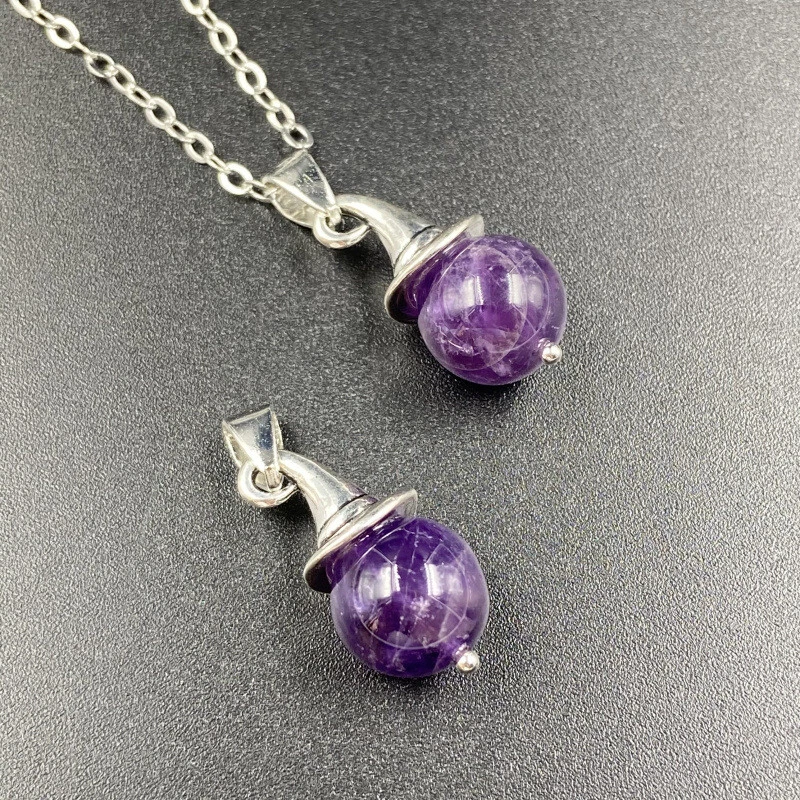 Colgante de piedra amista 10 piezas bola sombrero mágico chakra reiki amuleto curativo energía Foto 1 de 1