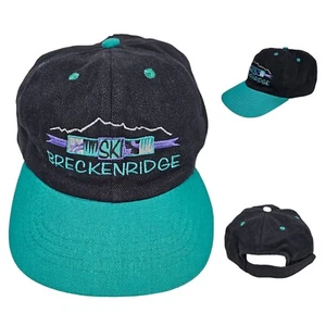 Vintage Ski Breckenridge Strapback Kinder Mütze gesticktes Logo 90er Colorado grün - Bild 1 von 11