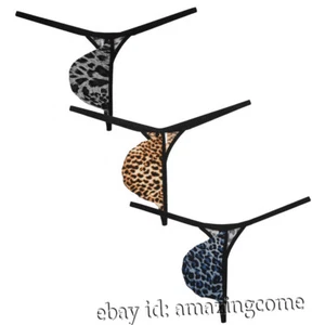 Men G String Thong Extreme Micro Tear Drop Male Leopard Mini Cheeky Suave T-back - Picture 1 of 13