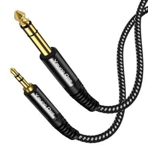 Cable de audio estéreo de 3,5 mm a 6,35 mm de 3 pies, cable de audio Yeung Qee de 1/4 a 1/8 - Imagen 1 de 8