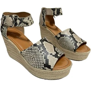 Nine West Adell Espadrille Keilabsatzsandalen Damen Größe 10 natürlicher Schlangendruck - Bild 1 von 9