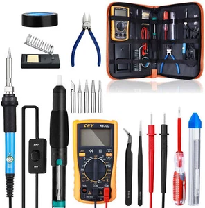 18in1 Soldering Iron Multimeter Welding Tool Adjustable Temperature Pump Solder - Picture 1 of 12