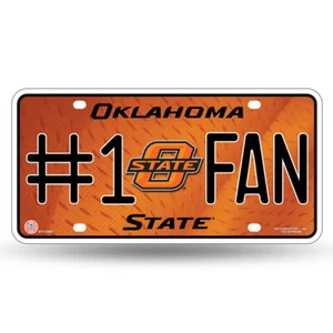 Oklahoma State Cowboys #1 Fan Metal Embossed License Plate - Picture 1 of 1