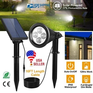 2-in-1 Outdoor Solar Lights Spotlight Landscape Wall Lights Dusk To Dawn Light - Picture 1 of 12