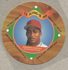 1995 King B Baseball Disc Mariano Duncan Philadelphia Phillies