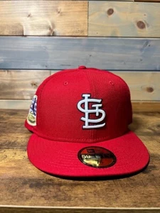 VERY RARE 7 3/8 st. louis cardinals red 1967 world series pink bottom fitted hat - Picture 1 of 4