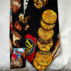 Cravate 100 % soie vintage Nicole Miller 1992 Nabisco Cookies Ritz Crackers Oreos