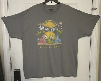 Margaritaville Island Patrol Gray T-Shirt Men's Size 2XL Jimmy Buffett - Imagem 1 de 4