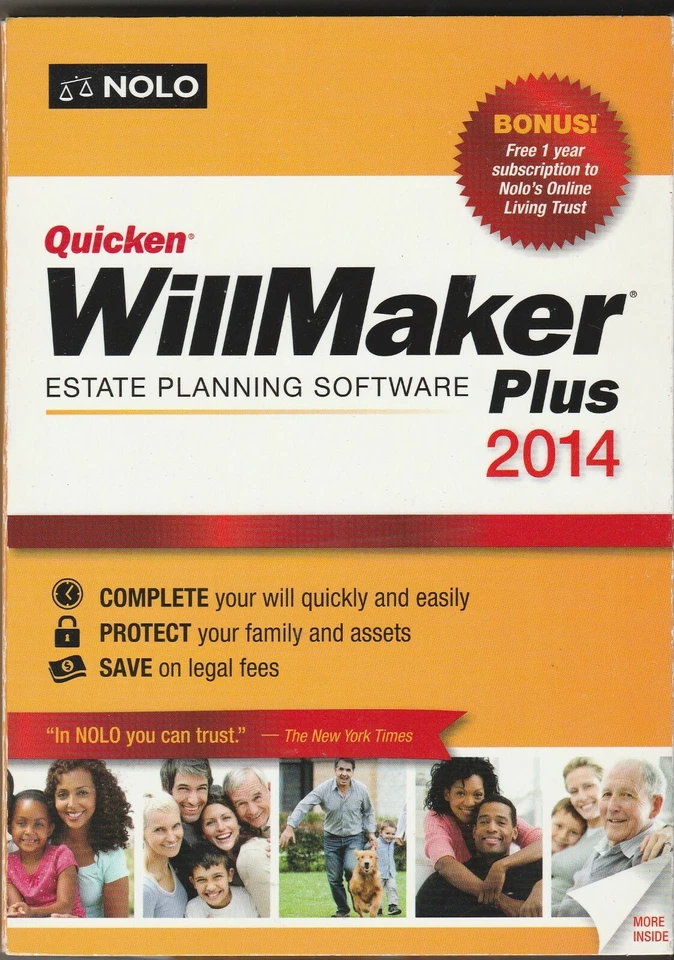 Quicken WillMaker Plus 2014 by Nolo ~  Windows XP/Vista/7/8 ~ CD-ROM - Image 1 of 4