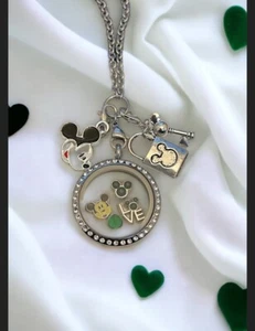 Mickey Inspired 30mm Memory Charm Locket and Necklace Set - Picture 1 of 12