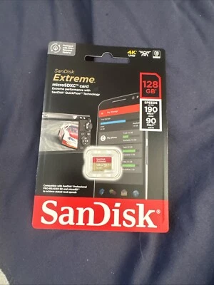 SanDisk Extreme Plus A2 128GB MicroSDXC UHS-I Memory Card - Image 1 of 2