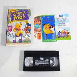 Winnie the Pooh Sing a Song with Pooh Bear VHS Disney Clamshell With Inserts - Picture 1 of 3