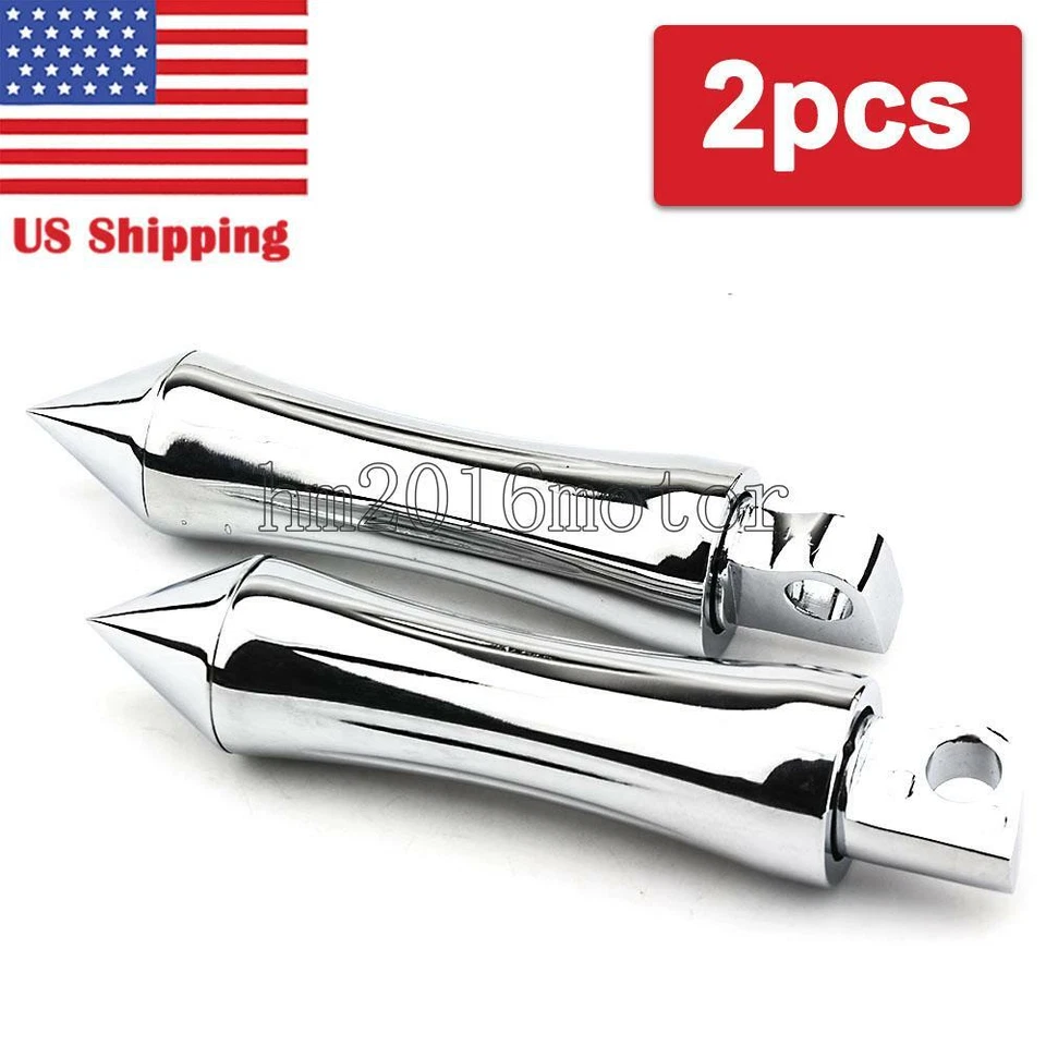 Pinos cromados cravados para Harley Davidson Sportster XL 883 1200 Dyna Fatboy EUA - Imagem 1 de 4