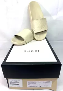 Gucci Microguccissima weiche elfenbeinfarbene Herrensandalen 567115 - Größe US 9G/EUR 41 - Bild 1 von 13