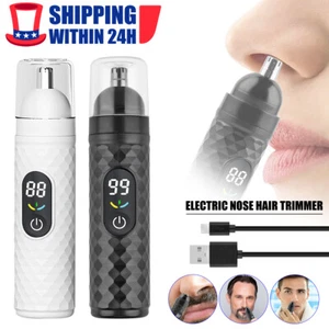 Digital Display Nose Hair Trimmer For Men's Nose & Ear Hair Trimmer Rechargeable - Picture 1 of 14