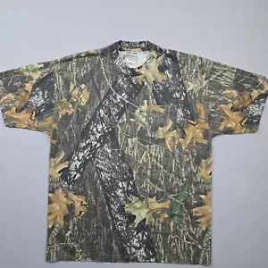 Vintage Mossy Oak Shirt XL Jerzees Outdoors 100% Cotton Short Sleeve Tee - Picture 1 of 6