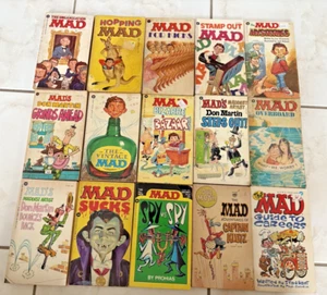 Vintage 15 Book Lot MAD MAGAZINE Paperbacks From 1960s & 1970s #10 - Picture 1 of 6