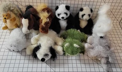 Lot Of 10 Ganz Webkinz Plush Plushie Animal No Codes Frog Panda Pony Dog Seal  - Image 1 of 4