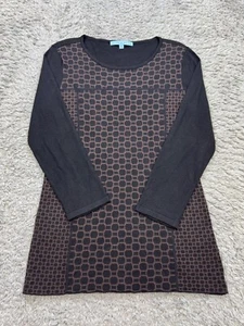 Antonio Melani Sweater Dress Women Small Geometric Knit Lagenlook Tunic Sheath - Picture 1 of 9