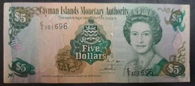 2005 Cayman Islands 5 Dollars  P34b C2-301696. - Image 1 of 2