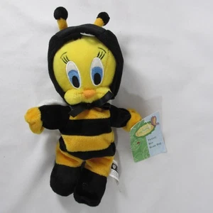 Tweety Bird as Bumble Bee Plush Stuffed Bean Bag Vintage 1999 Warner Bros - Picture 1 of 7