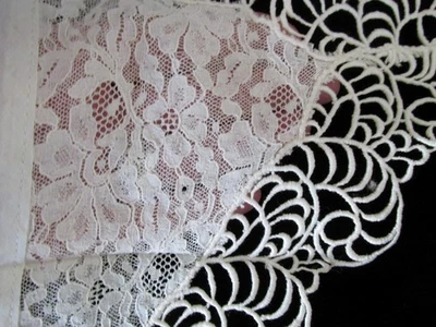 Un collar de encaje eduardiano victoriano antiguo muy fino para damas (¿francés? Bélgica?) Foto 1 de 4