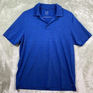 C9 by Champion Duo Dry Golf Polo Men's Large Blue & Black Striped Casual Shirt - Picture 1 of 12