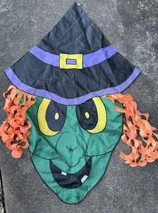 Bandera de bruja de Halloween doble cara exterior - Imagen 1 de 4