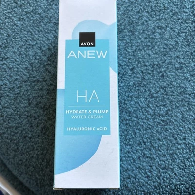 Avon Anew HA Hydrate & Plump Water Cream Hyaluronic 50ml - New - Boxed  Free P&P - image 1 of 2