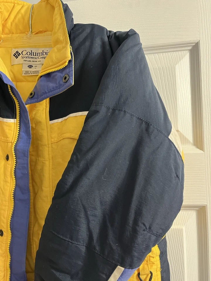 Columbia Boys Winter Youth Coat Size 10/12 Yellow/Blue Fire Ridge - Image 1 of 4