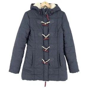 SuperDry Duffle Women Jacket Grey Casual La5 Size S - Picture 1 of 8