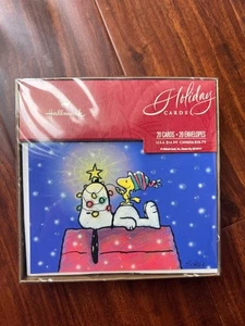 Peanuts Hallmark Weihnachtskarten 20 Karten & Umschläge Weihnachten süß bunt - Bild 1 von 4