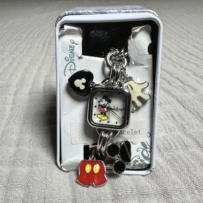 Disney MK2049 Ladys MICKEY Mouse Classic Charm Bracelet Silver Tone Analog Watch - Image 1 of 4
