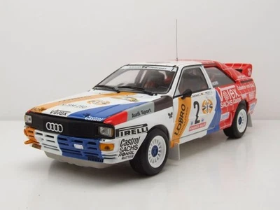 Audi Quattro A1 #2 Hunsrück Rallye 1984 Demuth Lux Modellino 1:18 Sun Star - Immagine 1 di 4