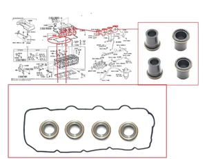 LAND CRUISER KDJ120 3.0D D4-D ENGINE ROCKER COVER GASKET & INJECTOR SEALS 2002+ - Picture 1 of 1
