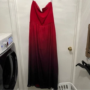 Elegant Red and Purple Ombre Gown - Picture 1 of 6