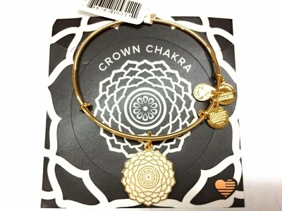 Alex And Ani The Krone Chakra Armreif Armband Glänzend Gold Nwtbc - Bild 1 von 3