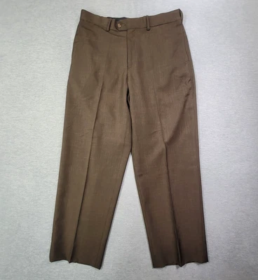 Pantalones Croft & Barrow Para Hombre 33x30 Marrón Frente Plano Pierna Recta Clásicos Nuevos con Etiquetas Foto 1 de 4
